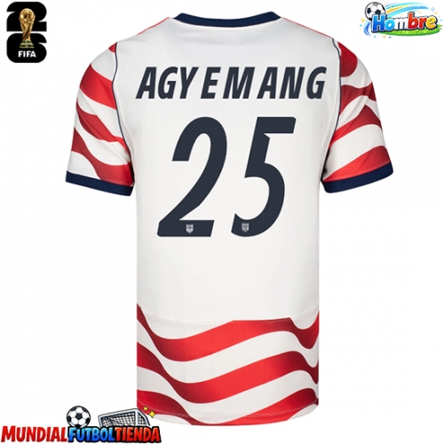 Camiseta Estados Unidos Patrick Agyemang #25 Primera Equipación Replica Mundial 2026 mangas cortas